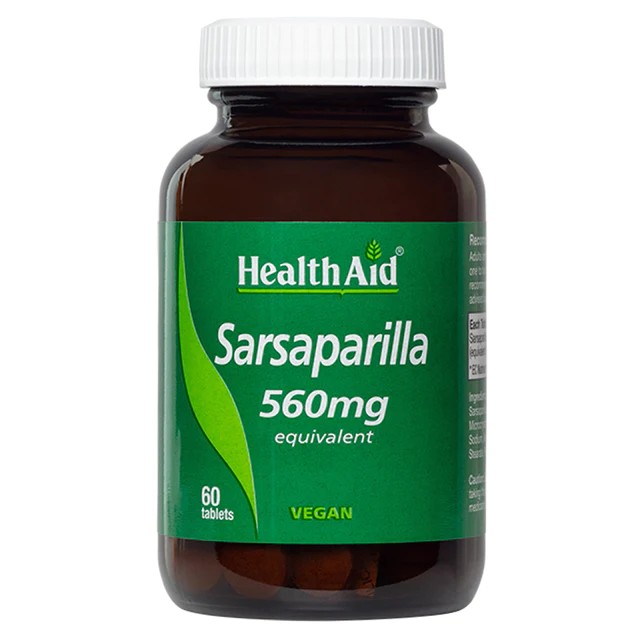 Sarsaparilla 560mg - Standardised - 60 Tablets