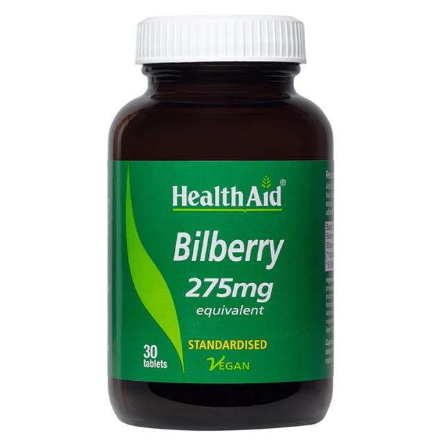 Bilberry 275mg Equivalent - 30 Tablets