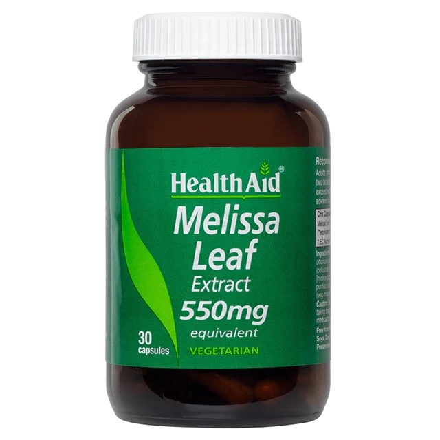 Melissa Leaf (Lemon Balm) 550mg Equivalent - 30 Vegicaps