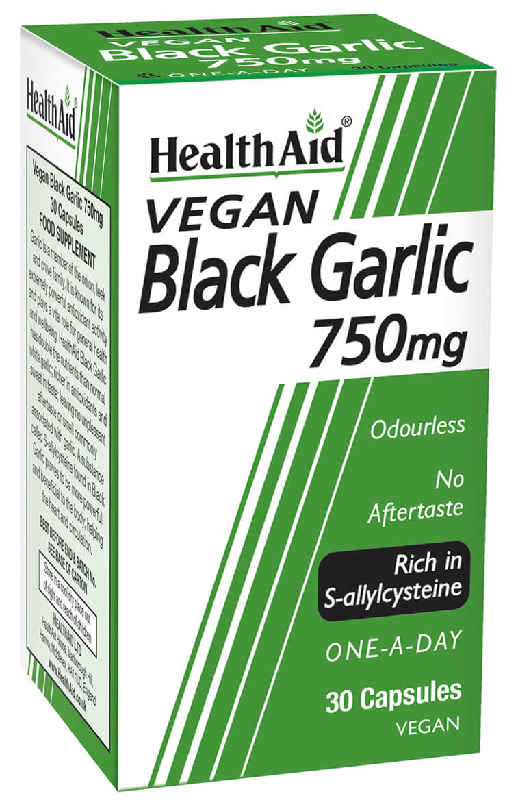 Black Garlic 750mg  NEW - 30 Vegicaps